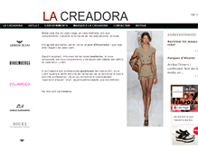 Tablet Screenshot of lacreadora.com